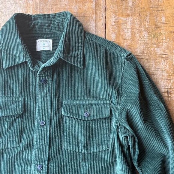 NWOT Crewcuts Green Corduroy Boys Shirt size 10 - Picture 1 of 6
